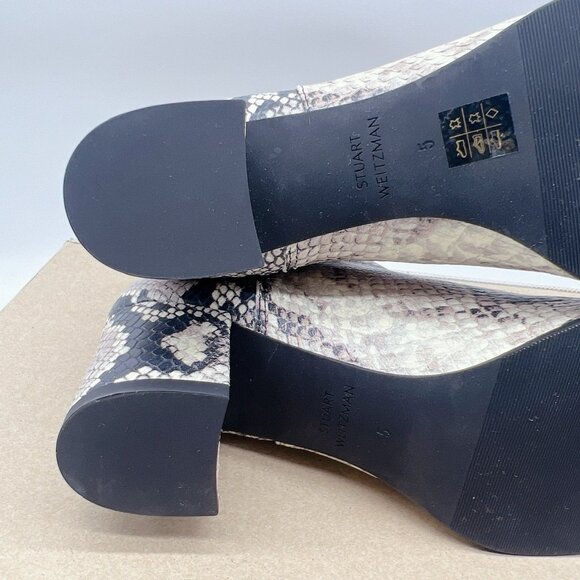Stuart Weitzman Kiandra PRY-Printed Python Snakeskin Heeled Boots US 5.5 EU 36 - Picture 10 of 12